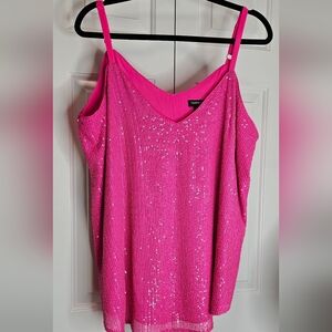 Torrid Fuchsia Sequin Sleeveless Top